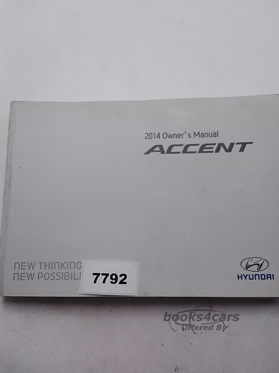 view cover of 2014 Accent Owners Manual by Hyundai