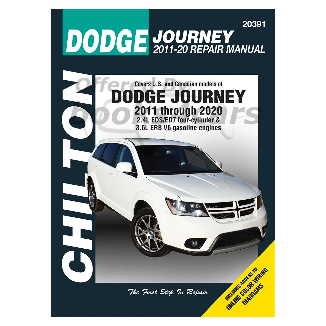 view cover of 2011-2020 Dodge Journey Shop Service Repair Manual by Chilton covers both Gas & Diesel 