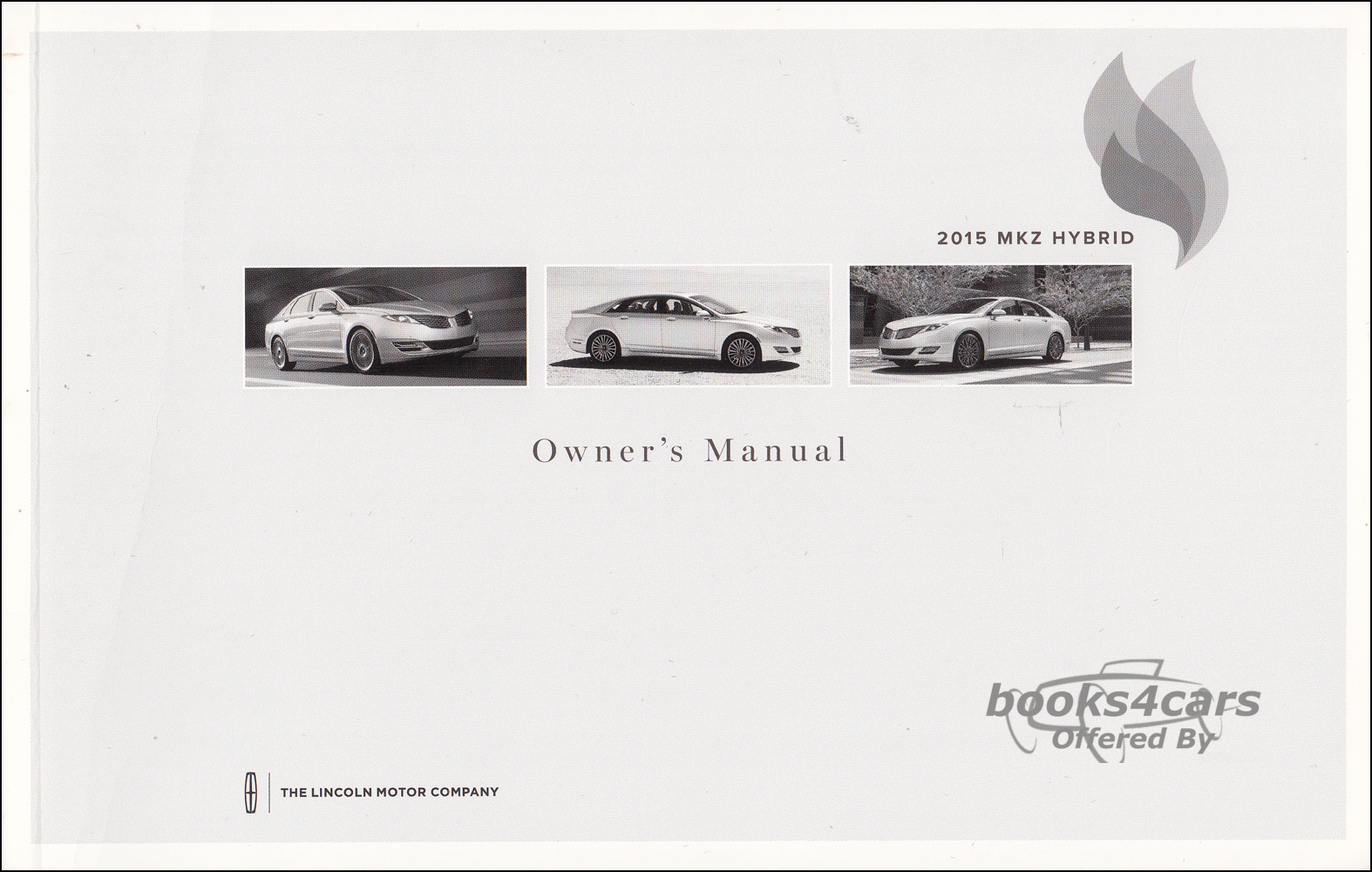 view cover of 2015 MKZ Hybrid Owners Manual By Lincoln