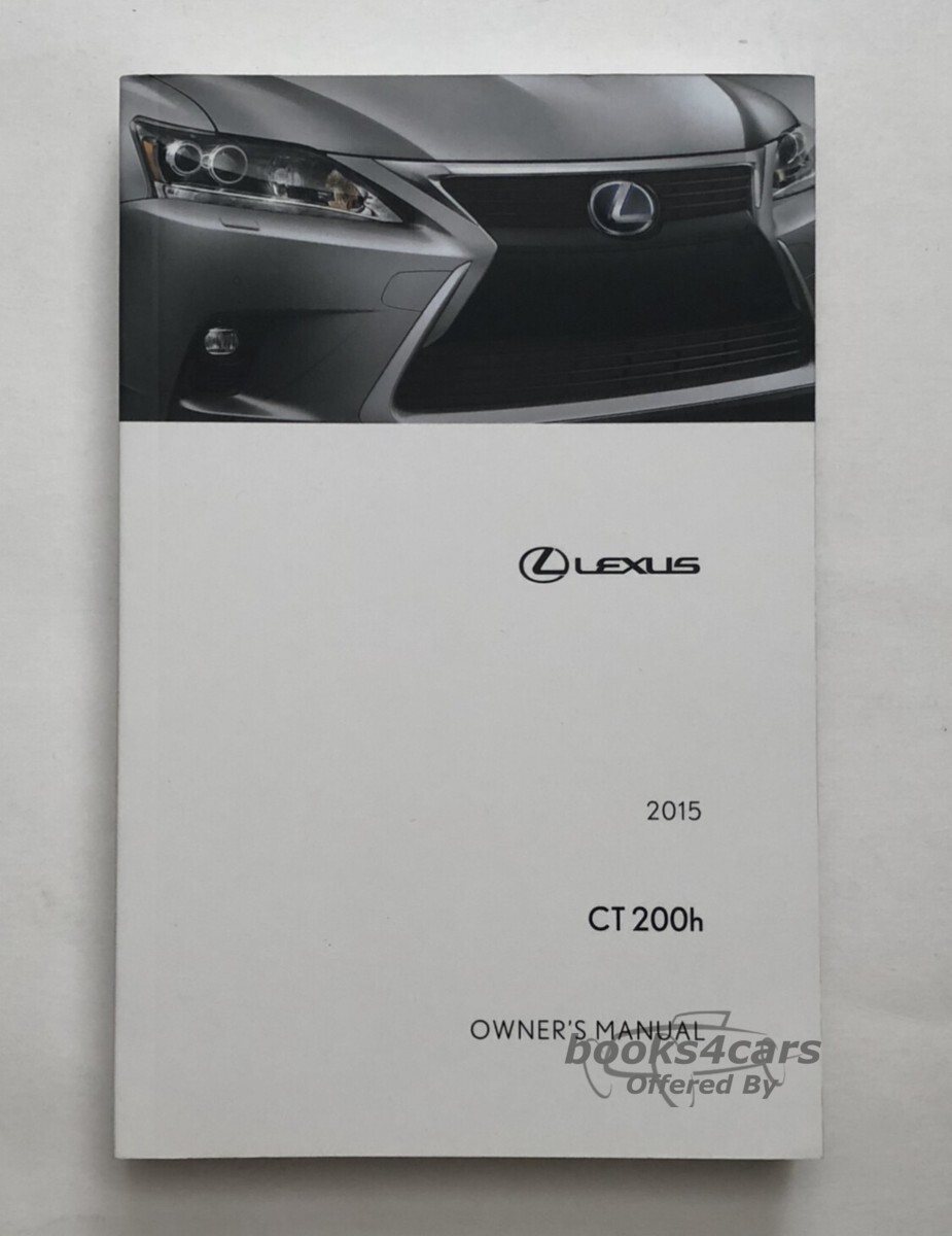 view cover of 2015 CT200h owners manual by Lexus