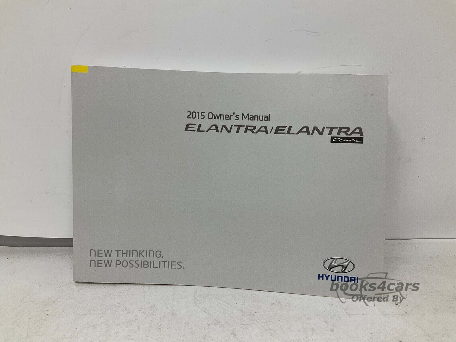 view cover of 2015 Elantra / coupe owners manual by Hyundai