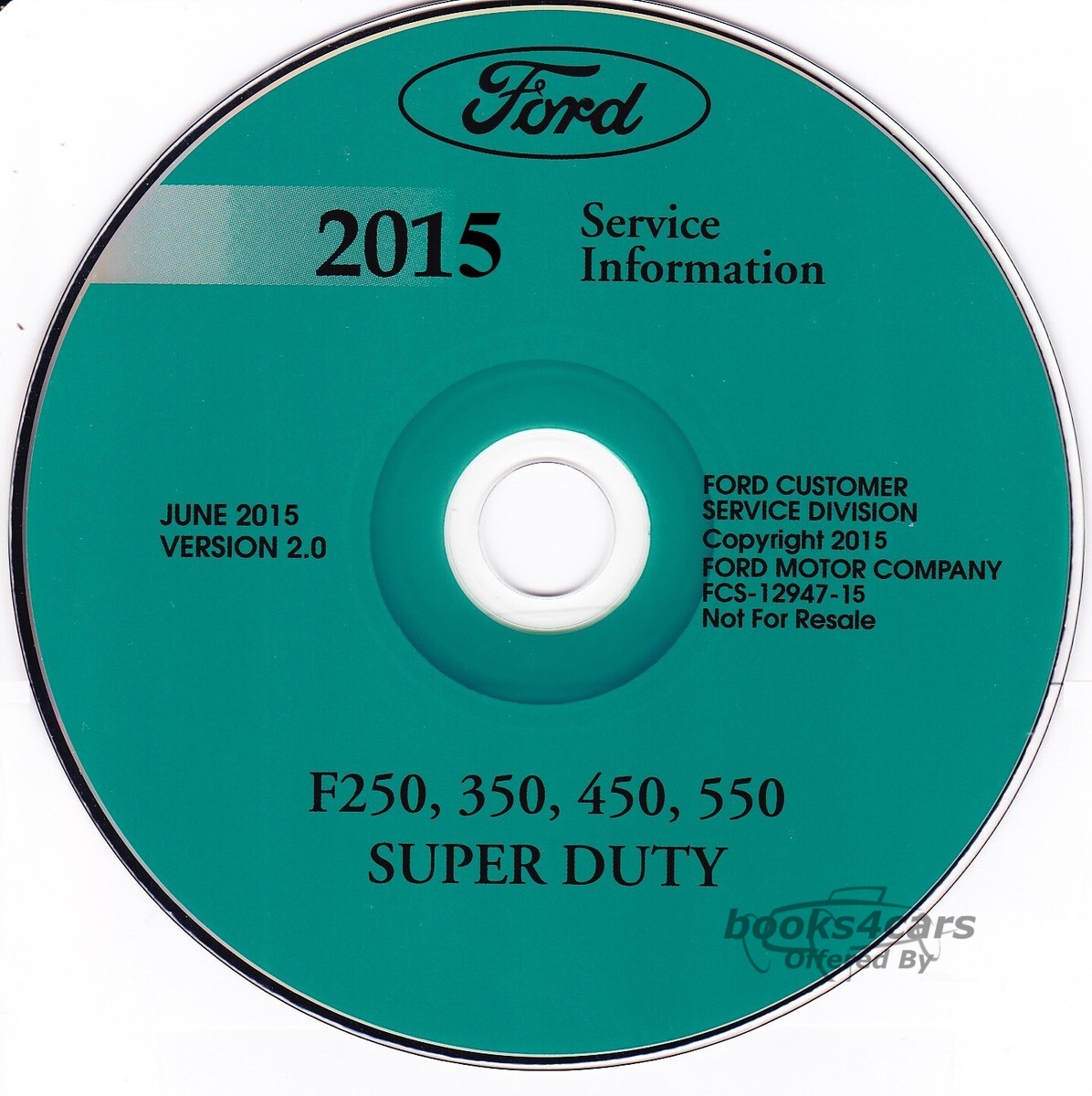 view cover of 2015 F250 F350 F450 F550 Shop service Manual ON CD DVD truck by Ford