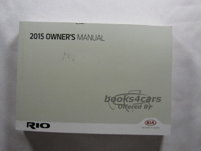 view cover of 2015 Kia Rio Owners Manual