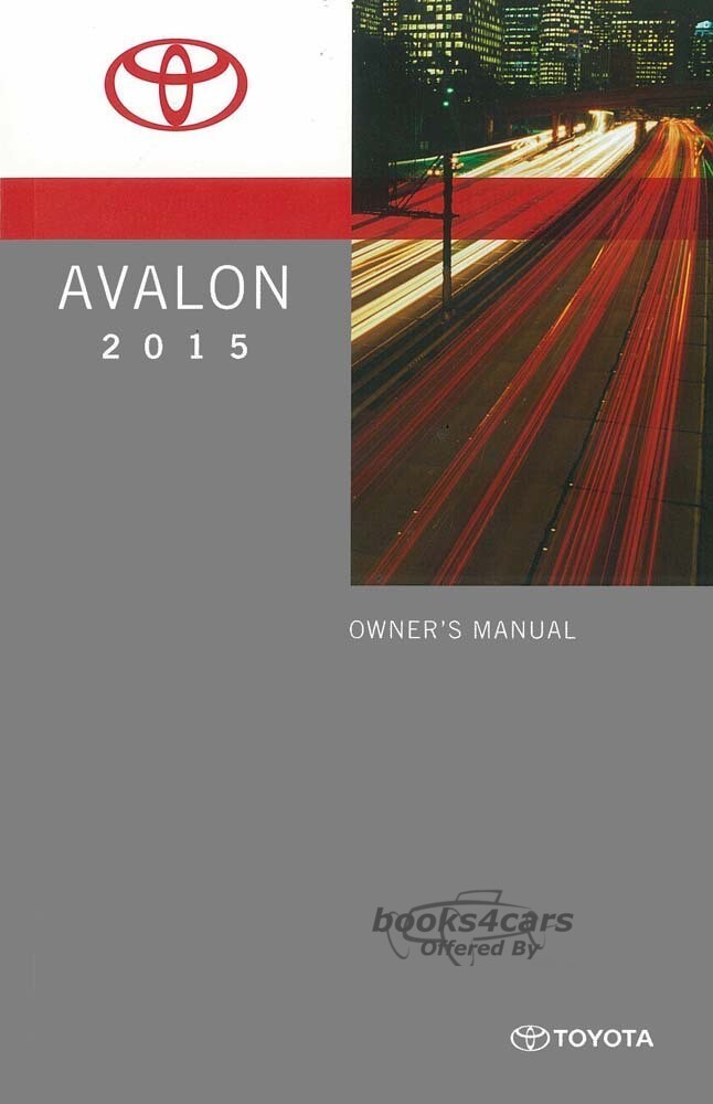 view cover of 2015 Avalon Owners Manual by Toyota
