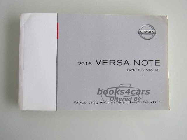 view cover of 2016 Versa Note owners manual by Nissan