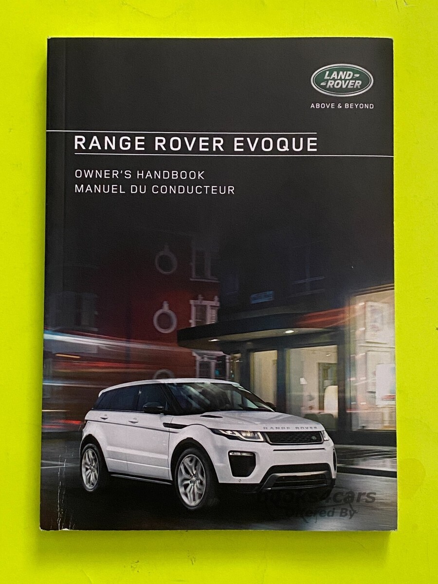 view cover of 2016 Range Rover Evoque Owners manual by Land Rover