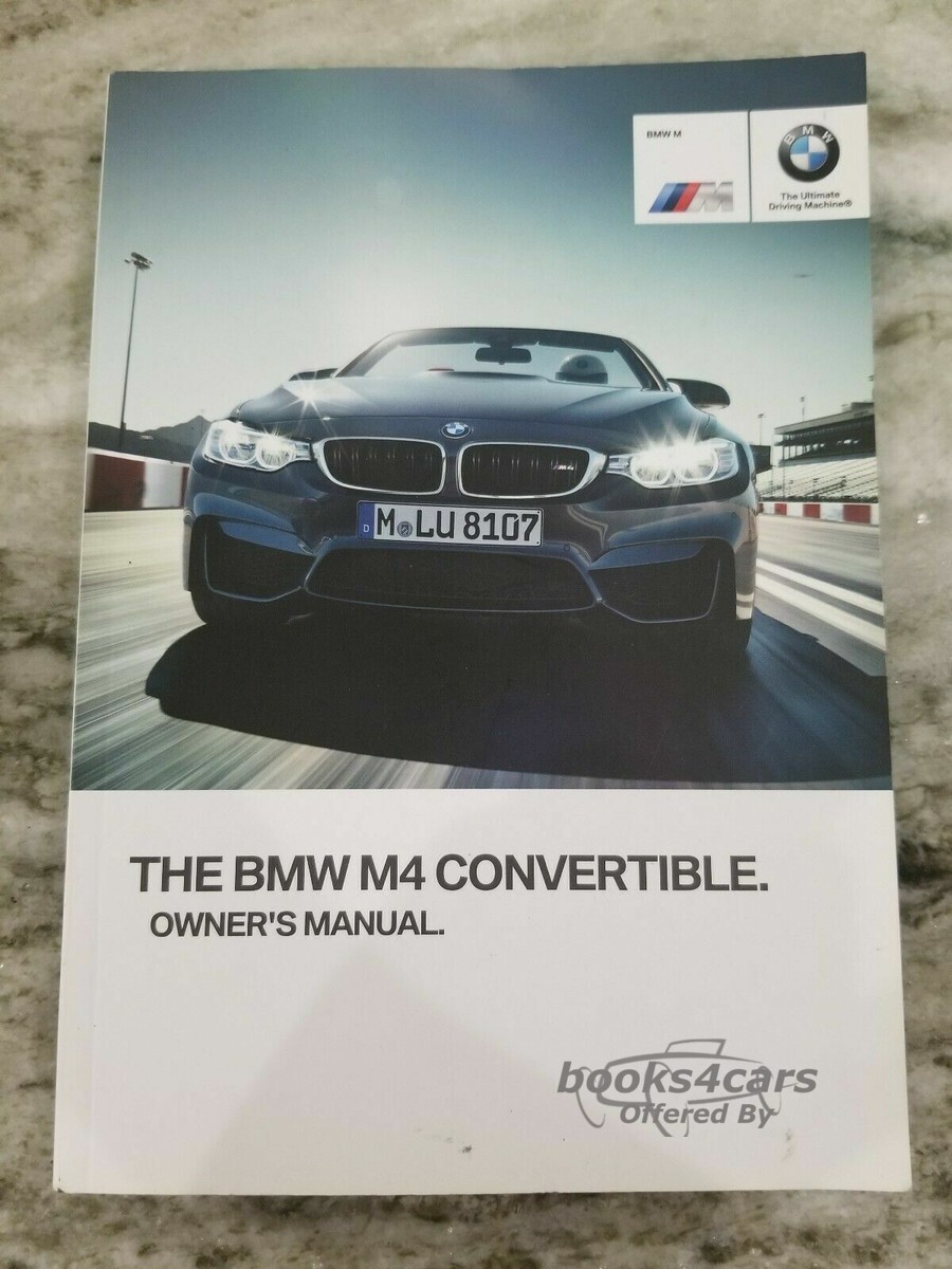 view cover of 2016 BMW M4 Convertible Owners Manual