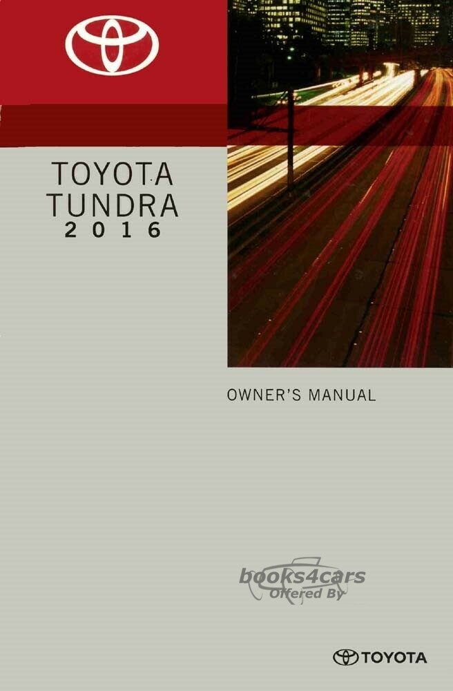 view cover of 2016 Tundra owners manual by Toyota