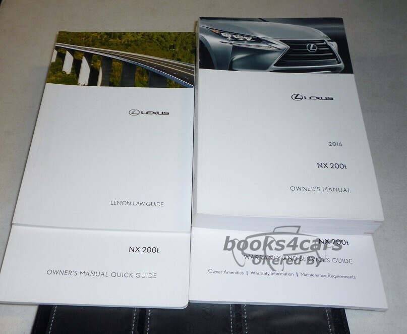 view cover of 2016 NX200t quick guide owners manual by Lexus