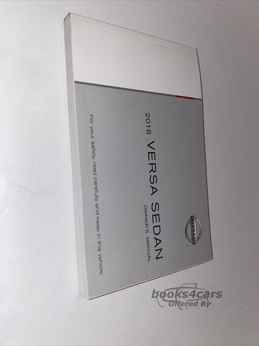 view cover of 2016 Versa sedan owners manual by Nissan