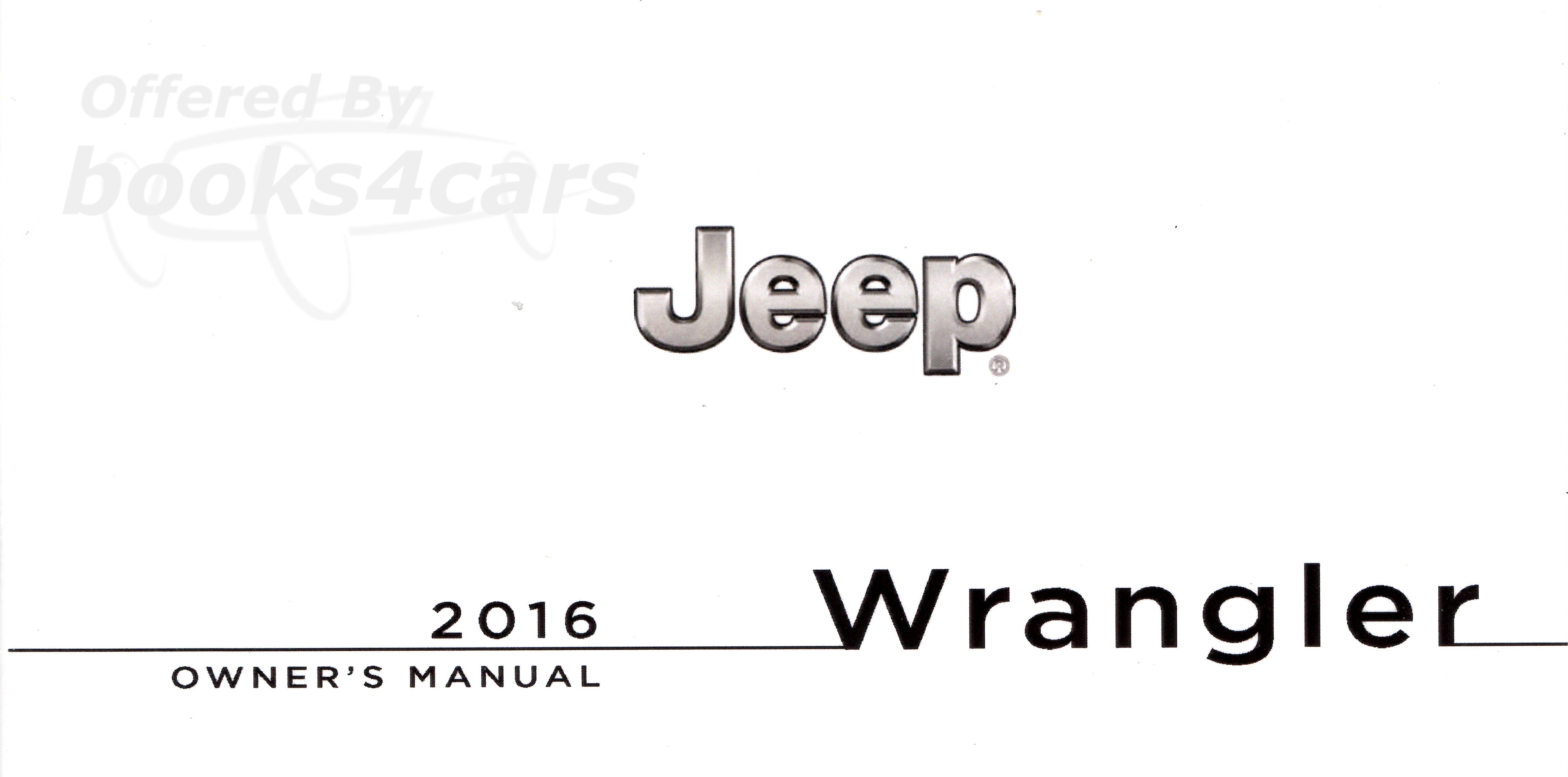 view cover of 2016 Wrangler Owners Manual by Jeep
