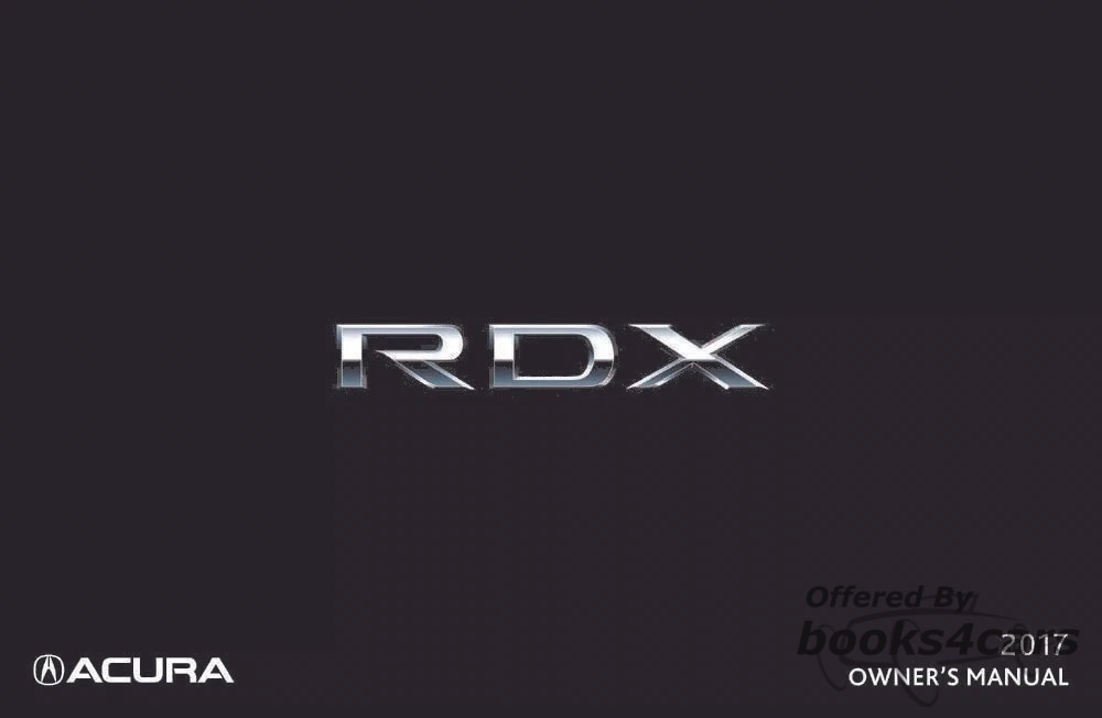 view cover of 2017 RDX owners manual by Acura