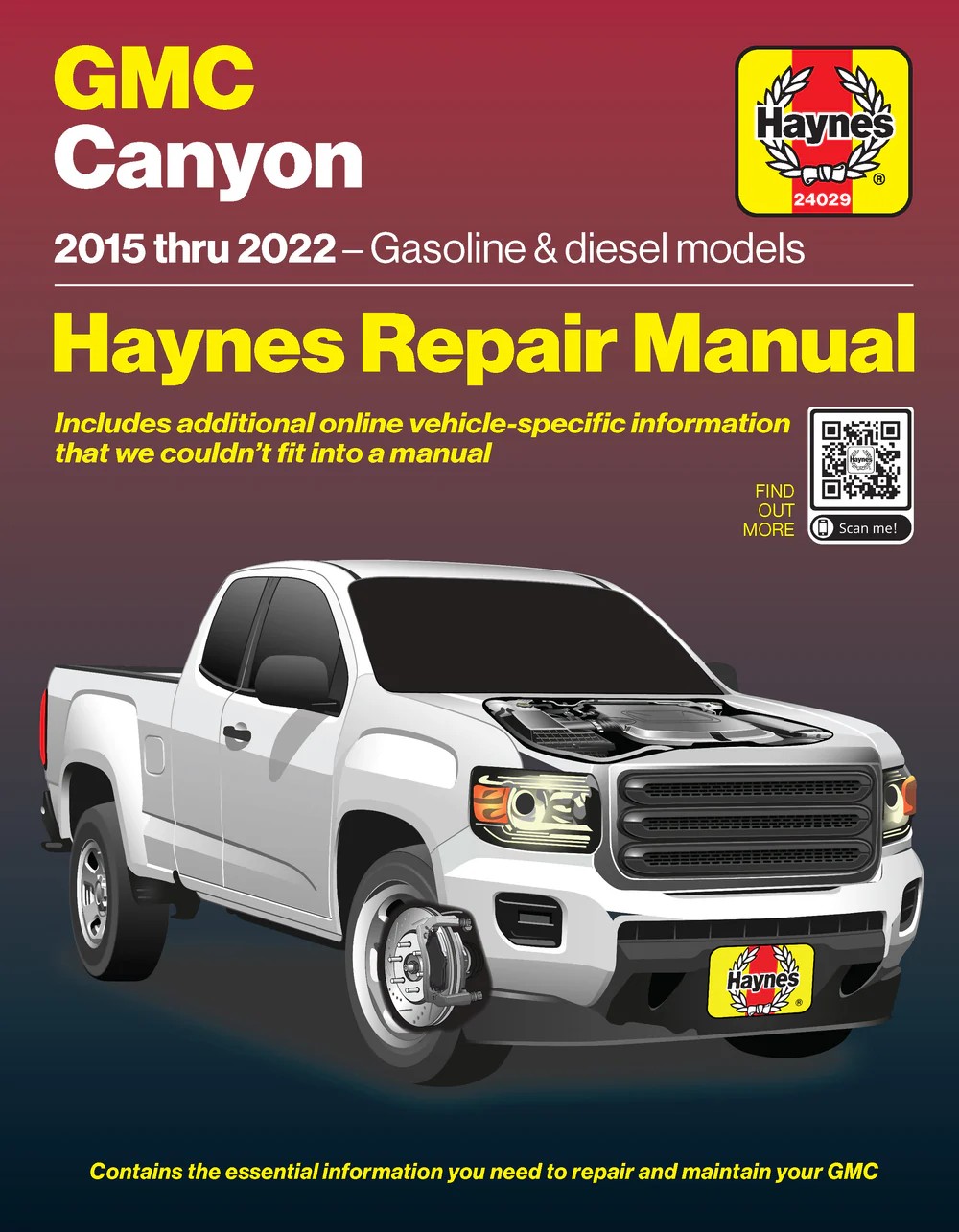 view cover of 2015-2022 GMC Canyon Shop Service Repair Manual by Haynes covers gasoline and diesel models
