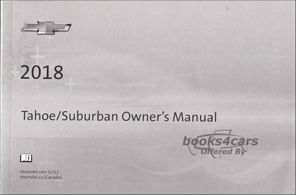 view cover of 2018 Tahoe Suburban owners manual by Chevrolet