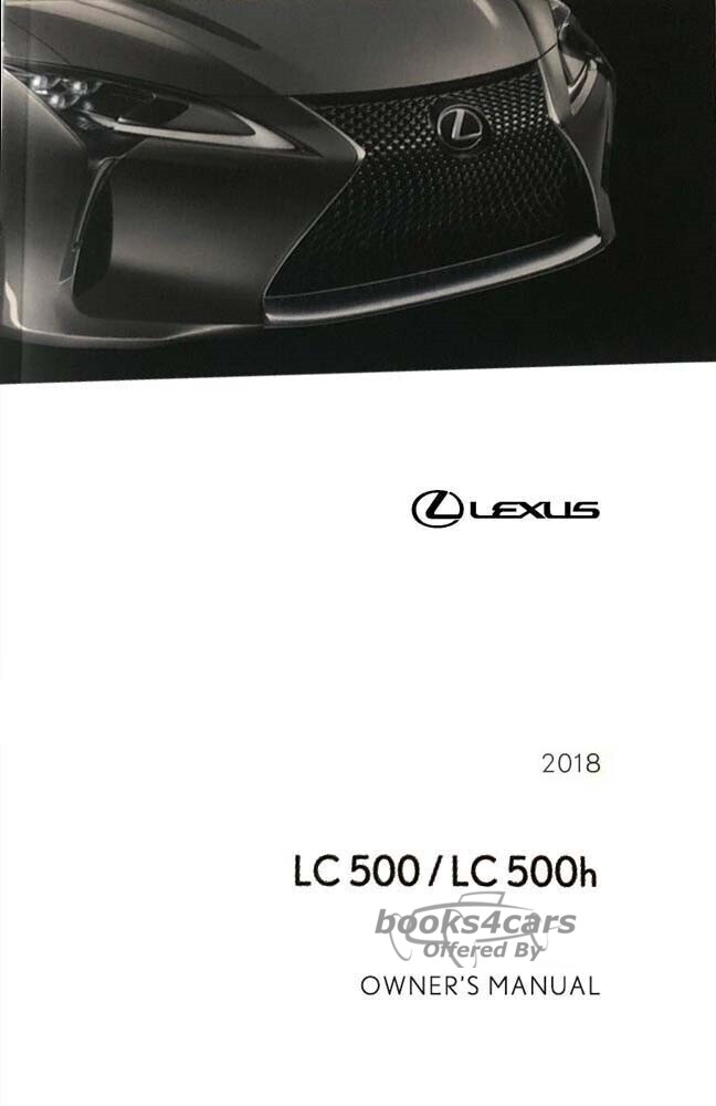 view cover of 2018 LC500 owners manual by Lexus