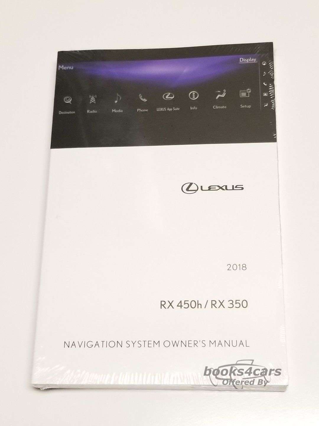 view cover of 2018 RX450h RX350 Navigation owners manual by Lexus