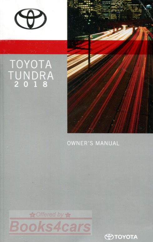 view cover of 2018 Tundra owners manual by Toyota
