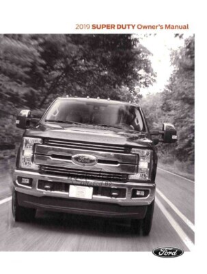 view cover of 2019 F250 F350 Super Duty owners Manual pickup truck by Ford