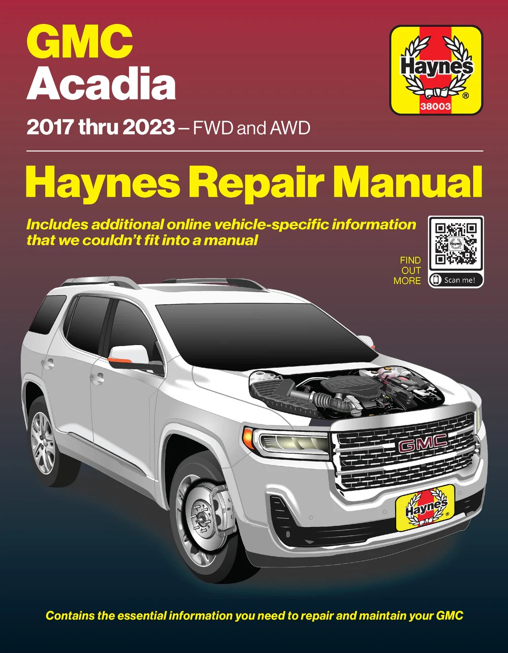 view cover of 2017-2023 GMC Acadia Shop service repair manual by Haynes 384 pages