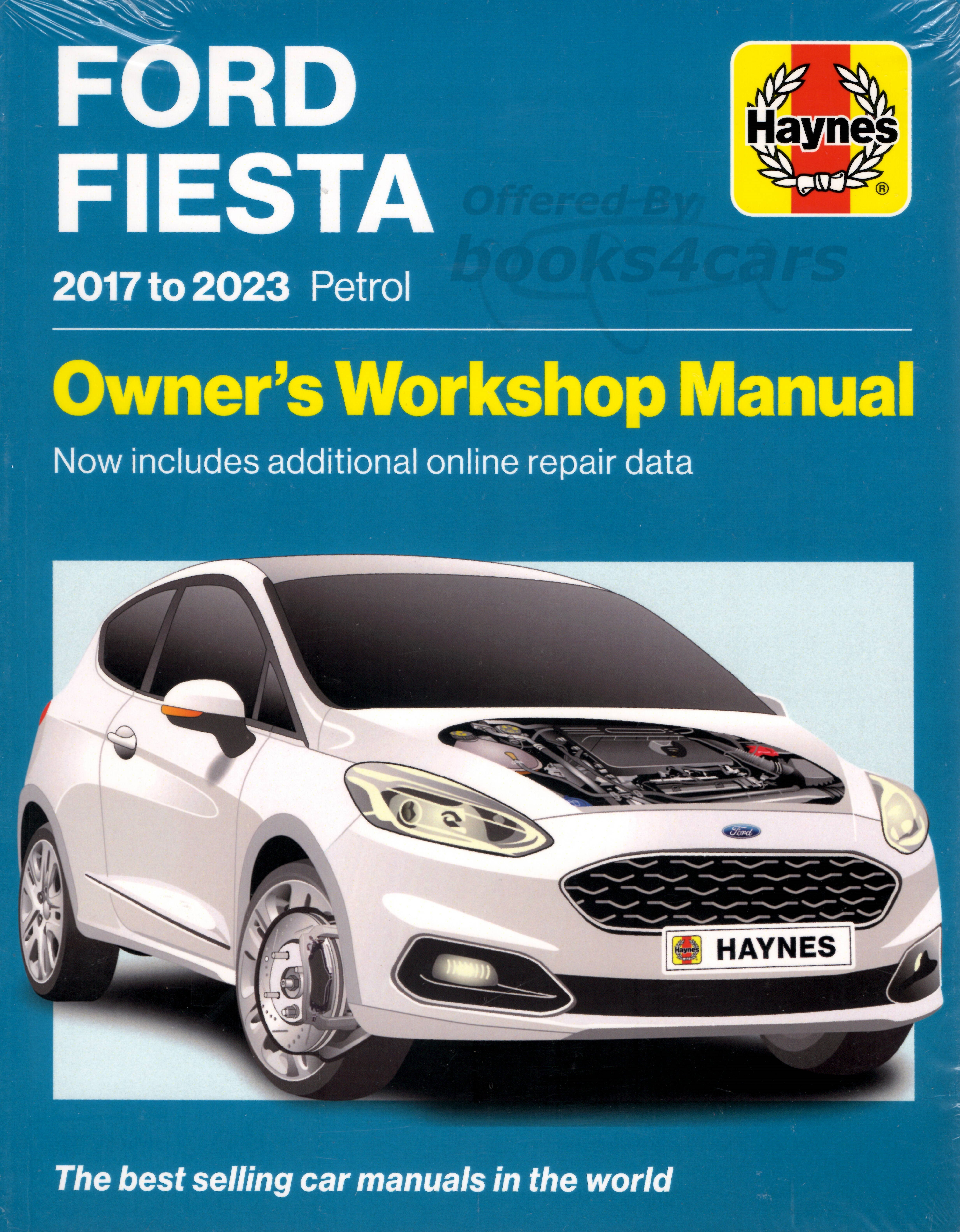 view cover of 2017-2023 Ford Fiesta Shop Service Repair Manual by Haynes for Gas