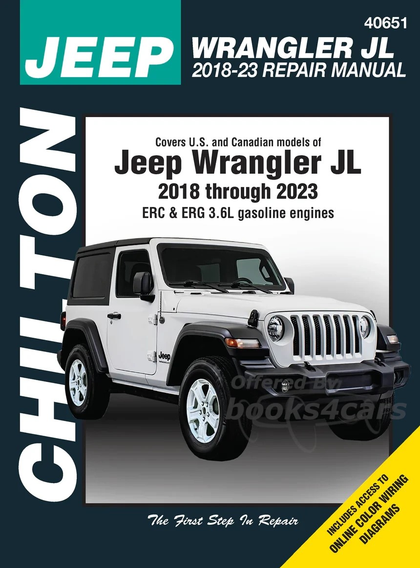 view cover of 2018-2023 Jeep Wrangler all gas models shop service repair manual by Chilton