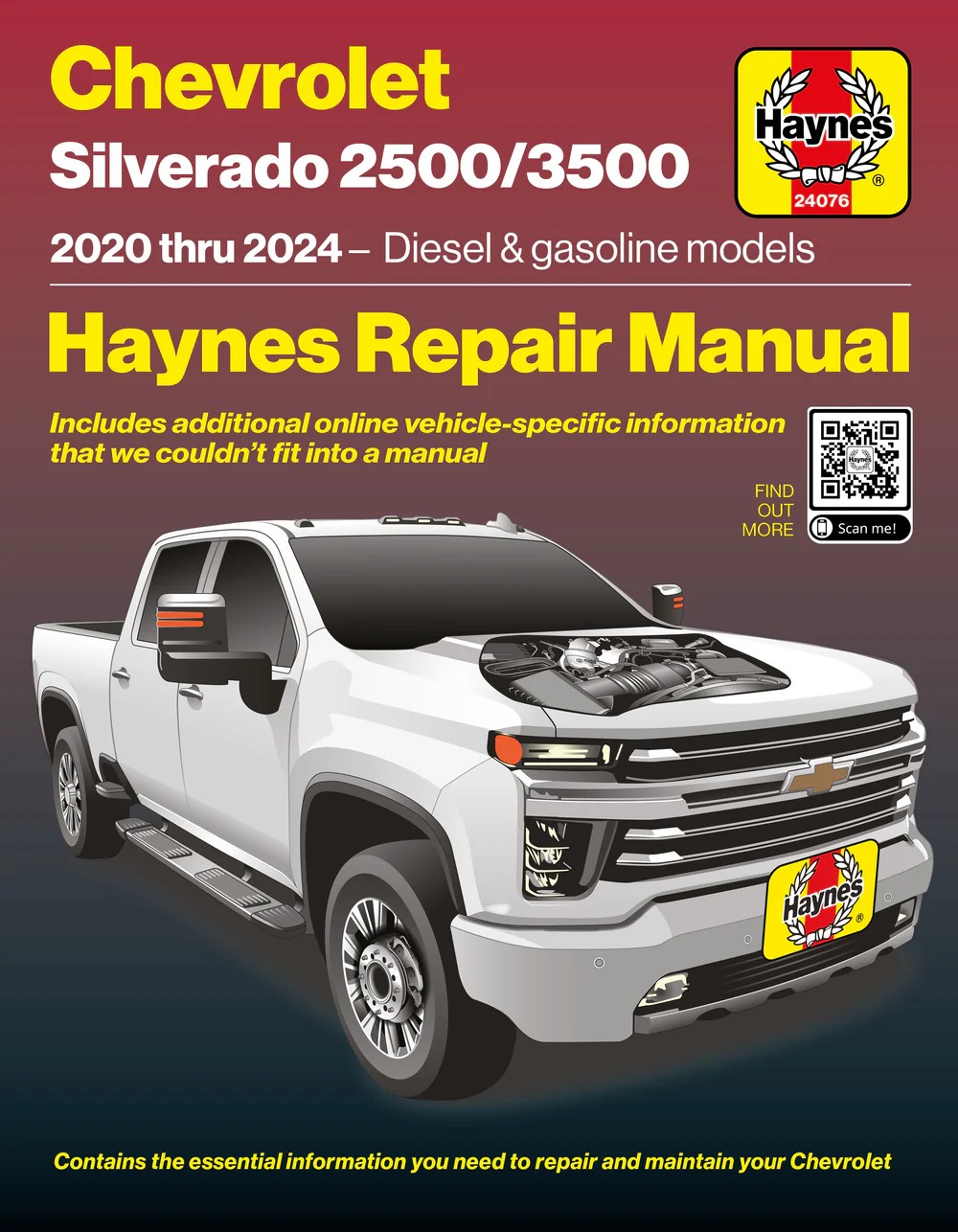 view cover of 2020-2024 Chevrolet Silverado 2500 3500 Gas & Diesel shop service repair manual by Haynes