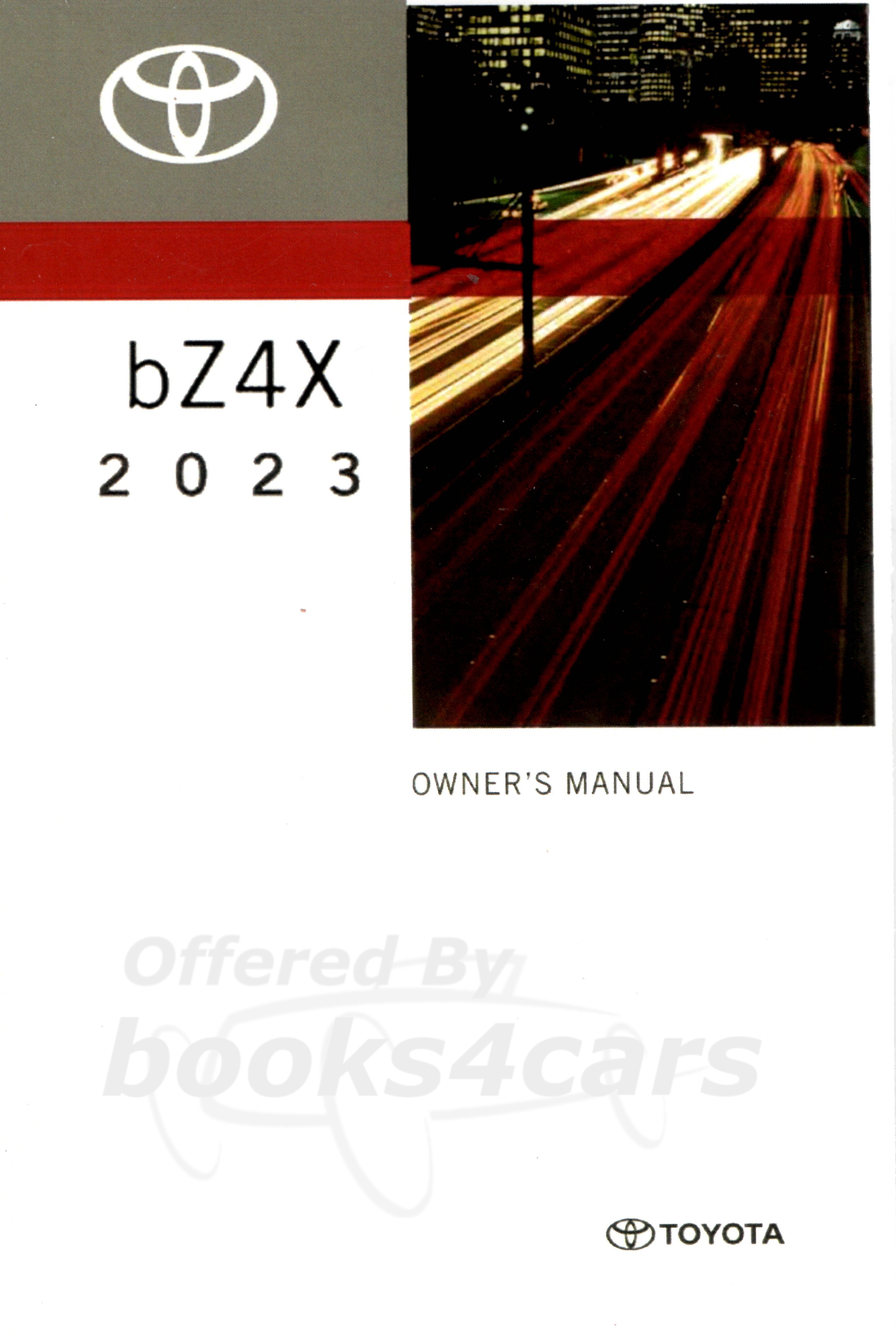 view cover of 2023 bZ4X Owners Manual by Toyota