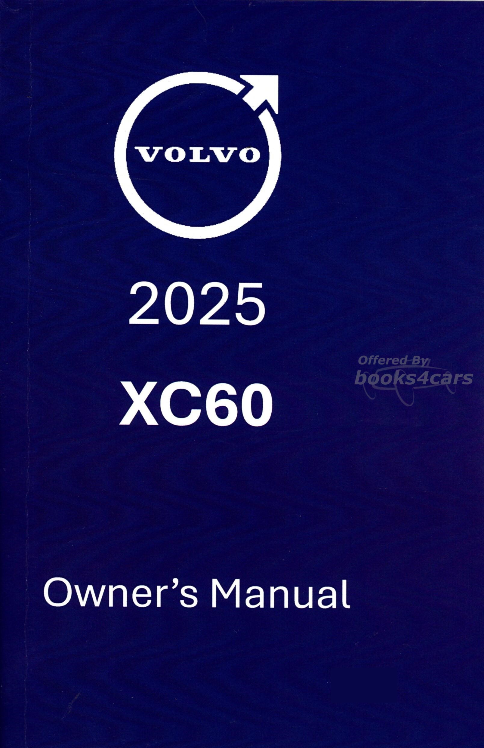 view cover of 2025 XC60 Owners Manual by Volvo