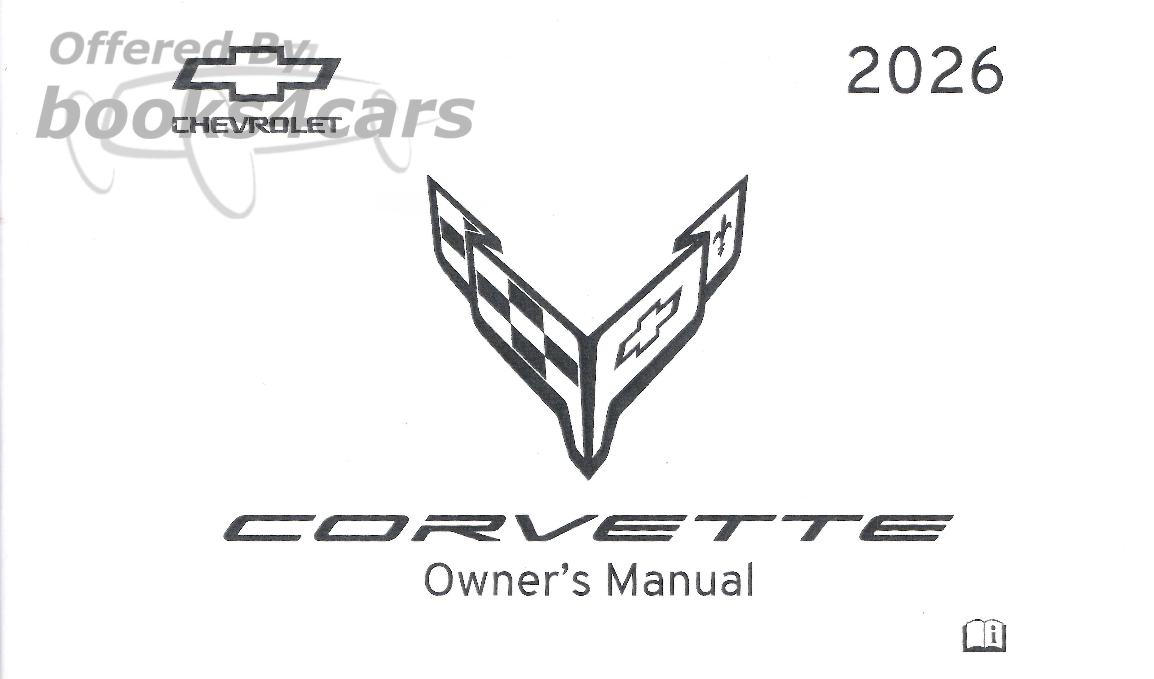 view cover of 2026 Corvette Owners Manual by Chevrolet  400 pgs