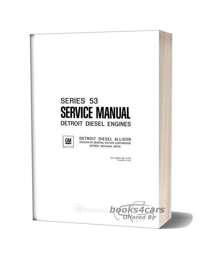 view cover of Series 53 Detroit Diesel Engines Shop Service Repair Manual by GM