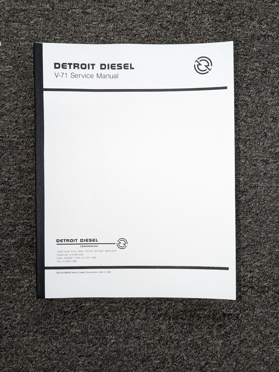 view cover of Service manual V-71 Detroit Diesel engines 1971